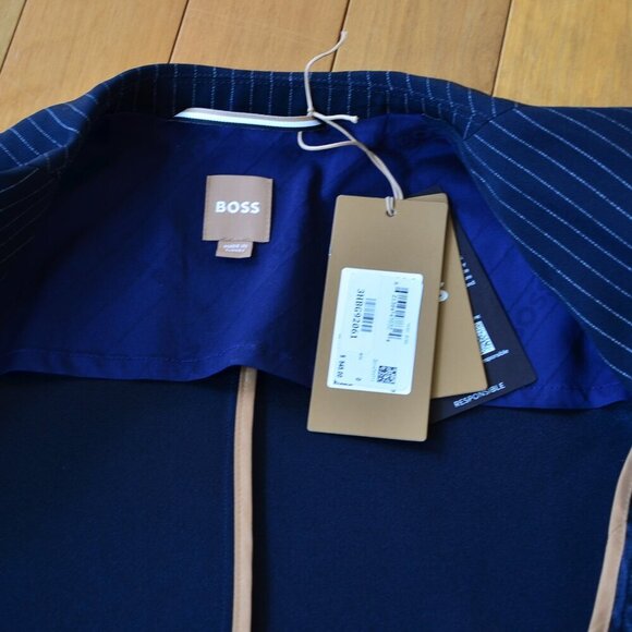 BOSS Jocalua Pinstripe Blazer Size 0 - Picture 4 of 16